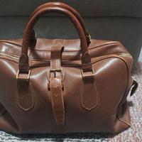 Borsa in pelle marrone anni 50 - valigia