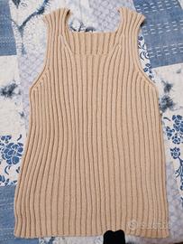 canottiera cotone laminato oro, a cannette