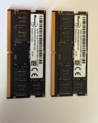 32gb ram ddr5 5600 SODIMM (2 banchi da 16gb)