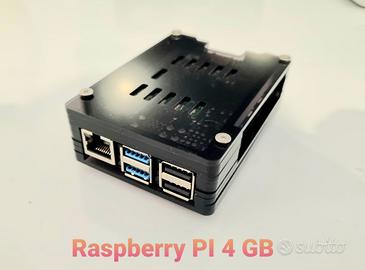 Raspberry PI 4 GB+ Case+ Alimentatore