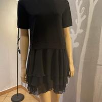 Abito nero balze chiffon Lemoniade tg.M