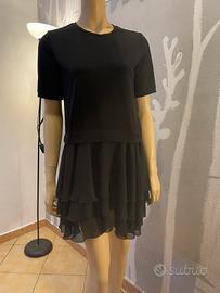 Abito nero balze chiffon Lemoniade tg.M