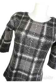 Seventy maglione vintage Y2K mohair nero grigio M