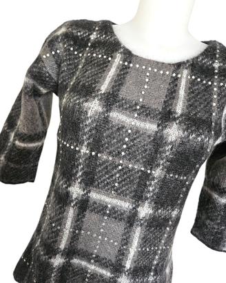 Seventy maglione vintage Y2K mohair nero grigio M