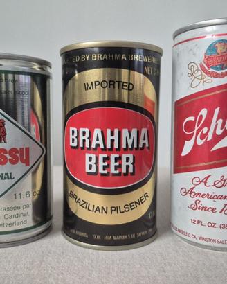 Lotto 3 lattine vintage – Brasile, Svizzera, USA