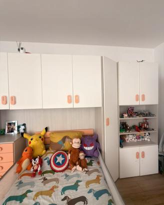Cameretta Bambino con angolare porta giochi.