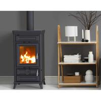 STUFA A LEGNA ILARIA GRIGIO ANTRACITE -THERMOROSSI
