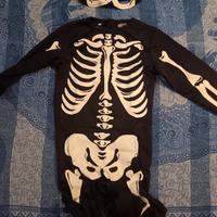 carnevale vestito scheletro 