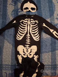 carnevale vestito scheletro 