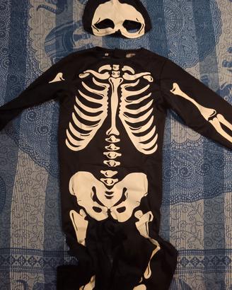 carnevale vestito scheletro 
