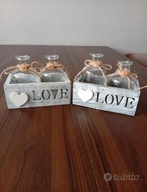set scatole con vasetti 
