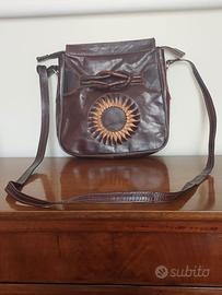 Borsa artigianale in pelle marrone