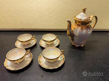 Servizio da tè/caffè vintage porcellana e oro