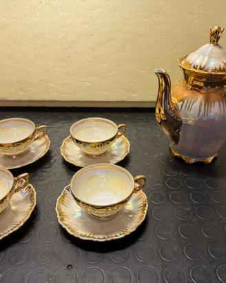 Servizio da tè/caffè vintage porcellana e oro