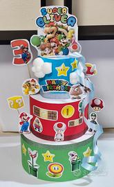torta finta tema super mario