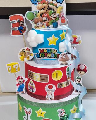 torta finta tema super mario