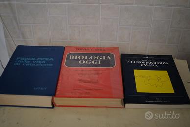 libri di medicina e biologia vintage