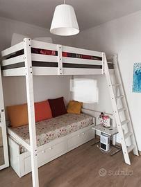 Letto a soppalco IKEA STORÅ 140x200 + materasso MO