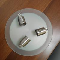 lampadario  3 faretti GU10 3x50W vetro temperato