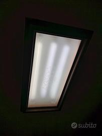 lampadario per controsoffitta in LEGNO di qualità.