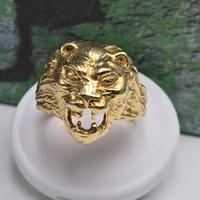 ANELLO ORO MASSICCIO TESTA DI LEONE 18CT