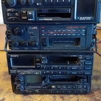 4 autoradio a cassetta in blocco a 15 euro.
