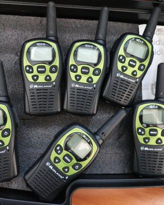 Set 6 Walkie-Talkie Midland M24-S + auricolari