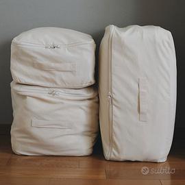 Borsa bianca con manici (10 pezzi)