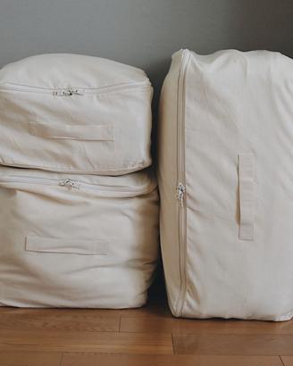 Borsa bianca con manici (10 pezzi)