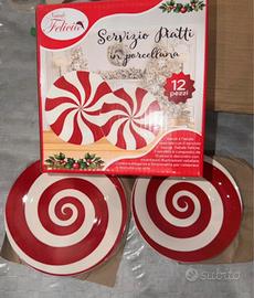 Servizio Piatti Natalizi 12 Pezzi