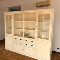 Grande libreria/vetrina provenzale modulare 280cm