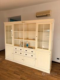 Grande libreria/vetrina provenzale modulare 280cm