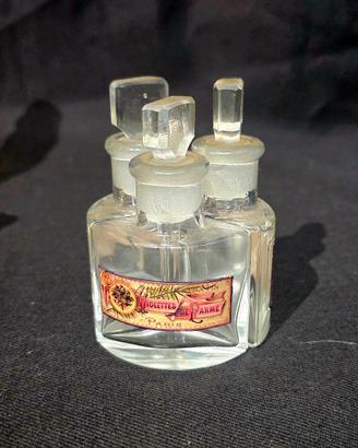 3 flaconi di profumo ad incastro 