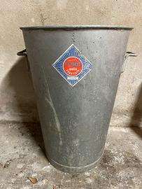 Bidone zincato marca Fomit
