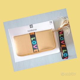 Portafoglio Donna colore Oro con logo Love