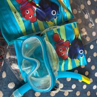 Maschera snorkelling+braccioli