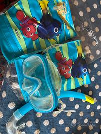 Maschera snorkelling+braccioli