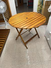 Tavolo da Patio, Legno Naturale