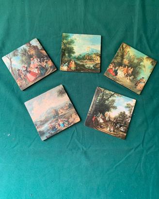 Set 5 Sottobicchieri Vintage "Made in France"
