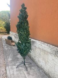 Albero natale h 210 richiudibile 3 pezzi e zoccolo