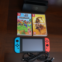 Console Nintendo Switch V2 + 2 Giochi (Minecraft)