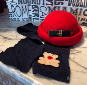 Cappello a bombetta in feltro Capo Cubo rosso