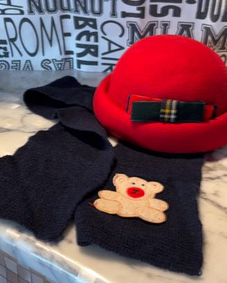 Cappello a bombetta in feltro Capo Cubo rosso