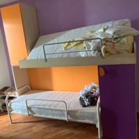 Letto a castello + 2 materassi nuovi