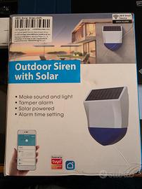 Allarme Sirena wifi zigbee  solar Tuya Smartlife