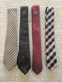 4 cravatte uomo strette
