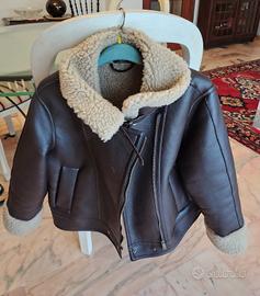 Giubbotto in pelle e montone 