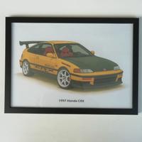 Stampa Illustrazione Honda CRX tuning custom - A4