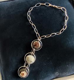 Collana argento 925 e agata naturale 