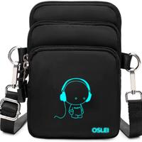 Piccola borsa a tracolla per cellulare da uomo e d